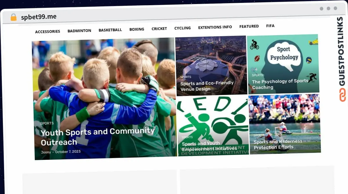 Publish Guest Post on spbet99.me