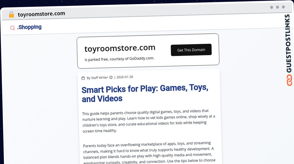 Publish Guest Post on toyroomstore.com
