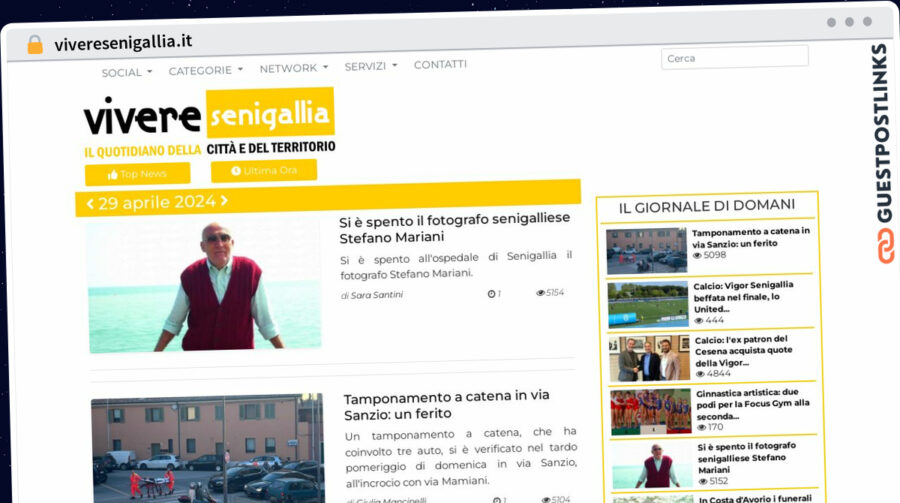 Publish Guest Post on viveresenigallia.it