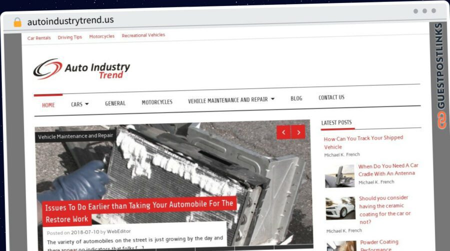 Publish Guest Post on autoindustrytrend.us