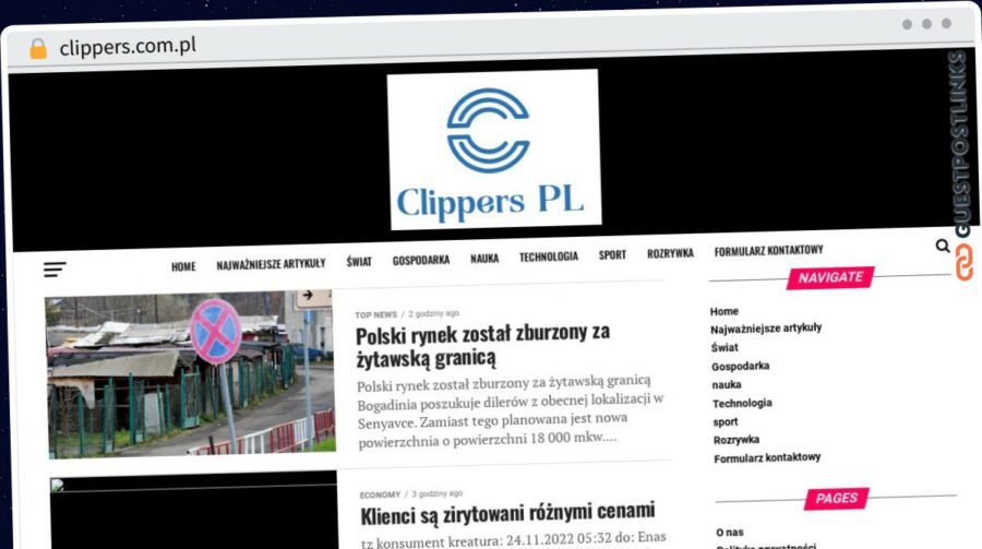 Publish Guest Post on clippers.com.pl