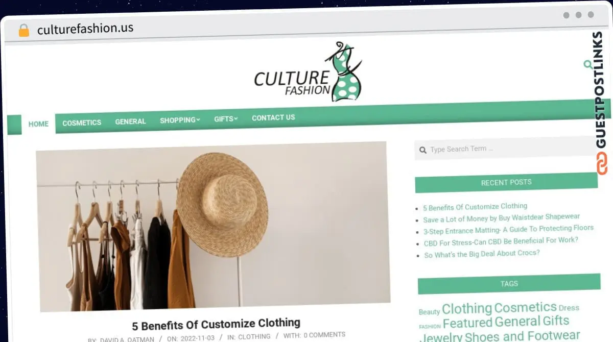 Publish Guest Post on culturefashion.us