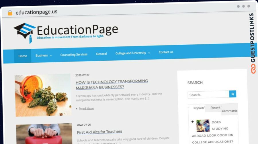 Publish Guest Post on educationpage.us