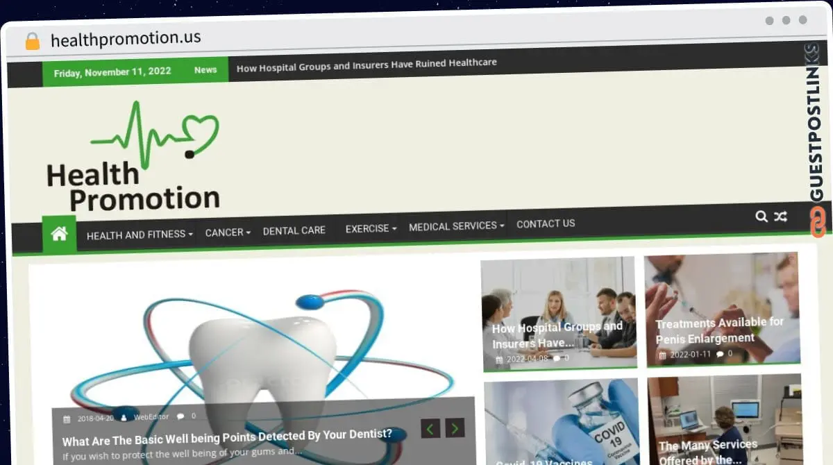 Publish Guest Post on healthpromotion.us