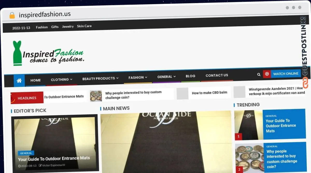Publish Guest Post on inspiredfashion.us