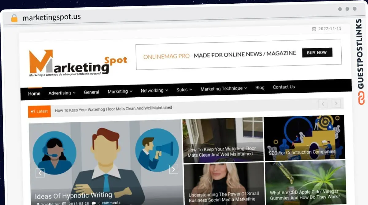 Publish Guest Post on marketingspot.us