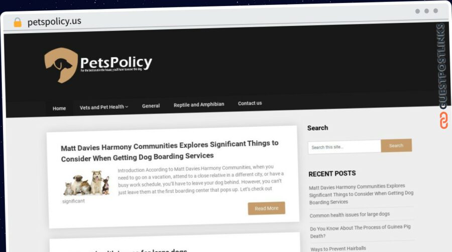 Publish Guest Post on petspolicy.us