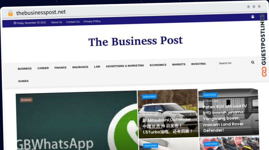 Publish Guest Post on thebusinesspost.net