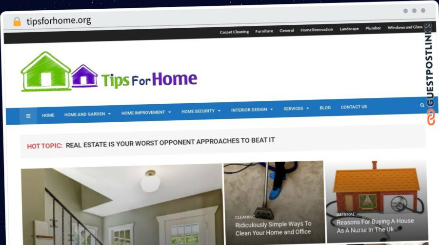 Publish Guest Post on tipsforhome.org