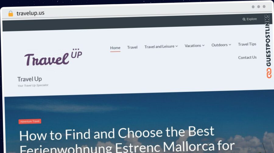 Publish Guest Post on travelup.us