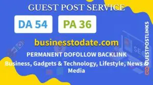 Buy Guest Post on businesstodate.com