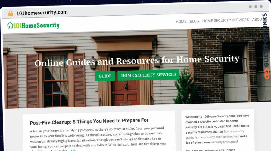 Publish Guest Post on 101homesecurity.com