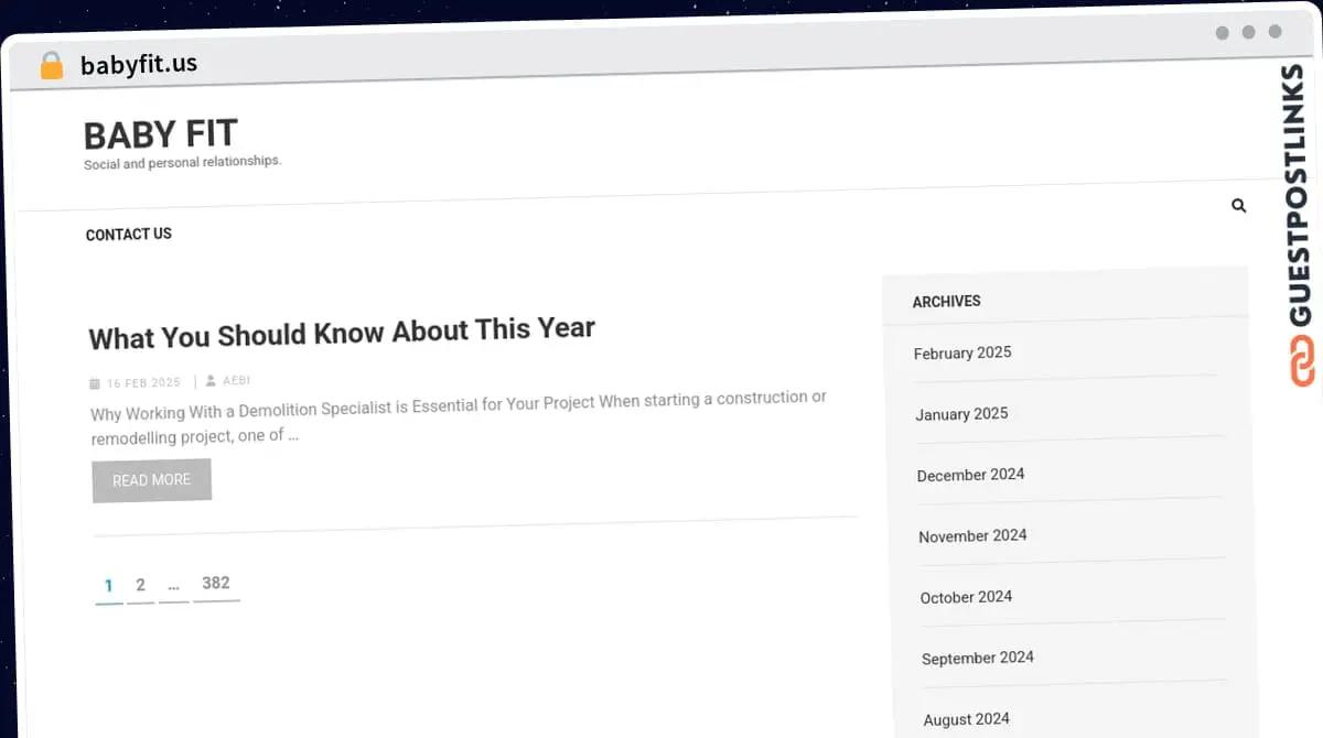 Publish Guest Post on babyfit.us