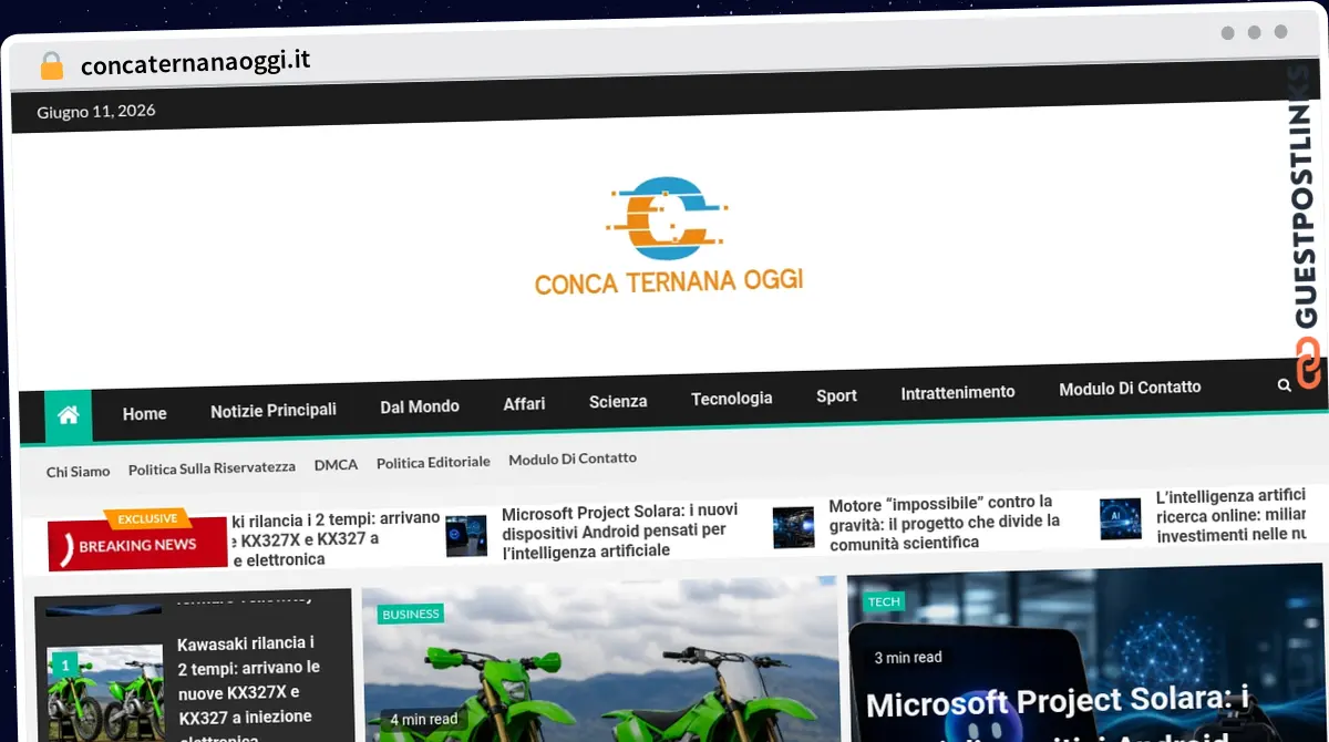 Publish Guest Post on concaternanaoggi.it