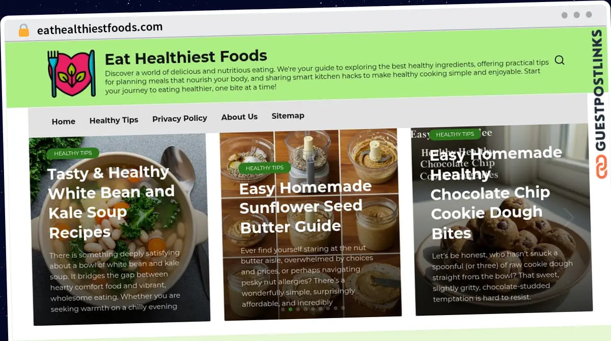 Publish Guest Post on eathealthiestfoods.com