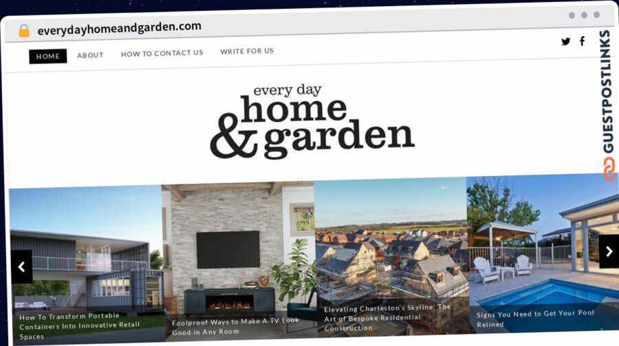Publish Guest Post on everydayhomeandgarden.com