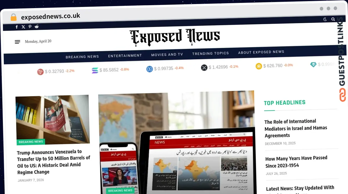 Publish Guest Post on exposednews.co.uk
