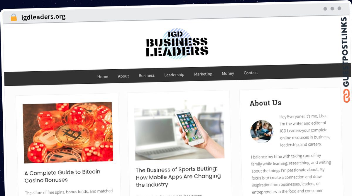 Publish Guest Post on igdleaders.org