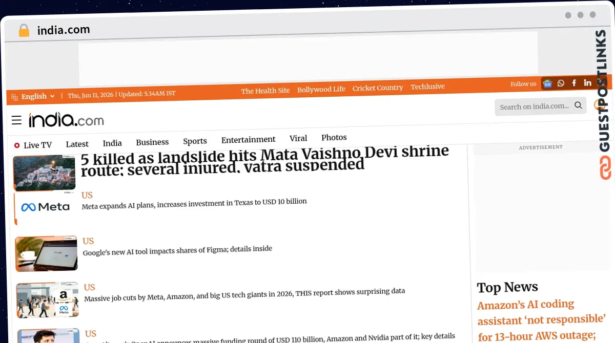 Publish Guest Post on india.com