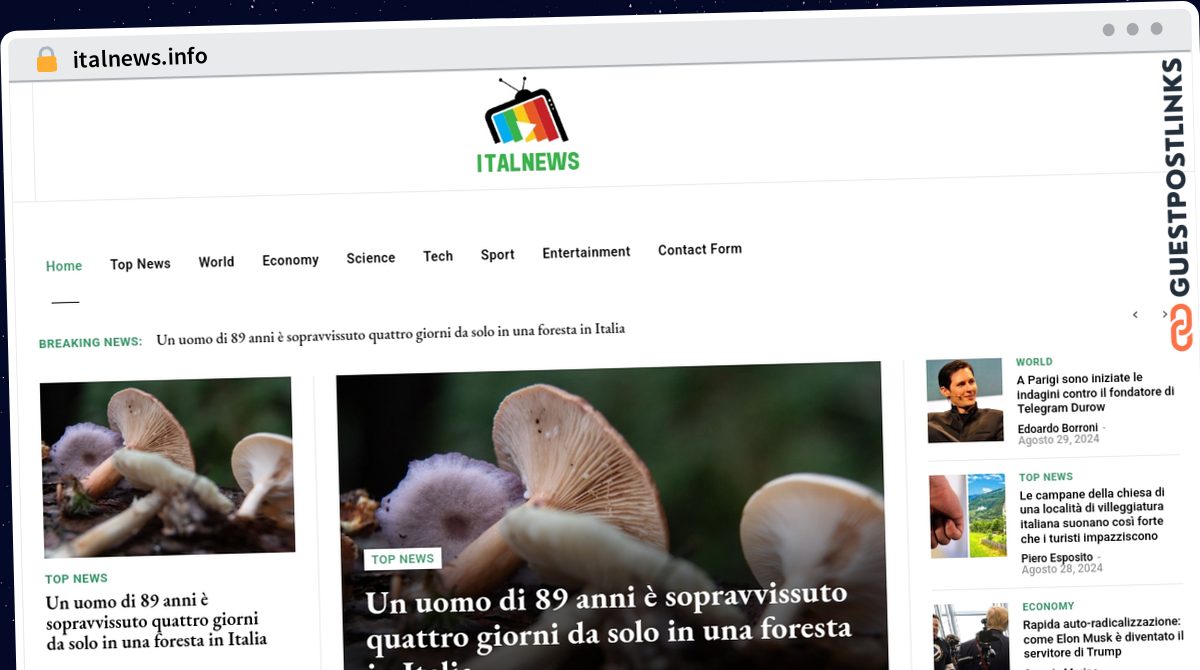 Publish Guest Post on italnews.info