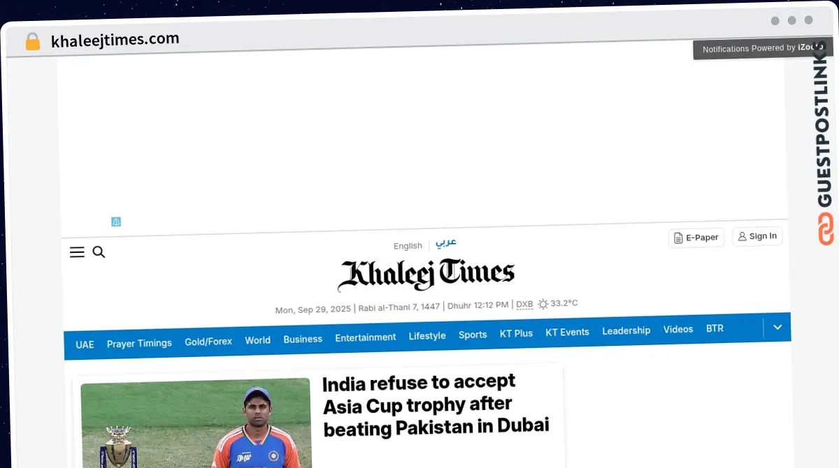 Publish Guest Post on khaleejtimes.com