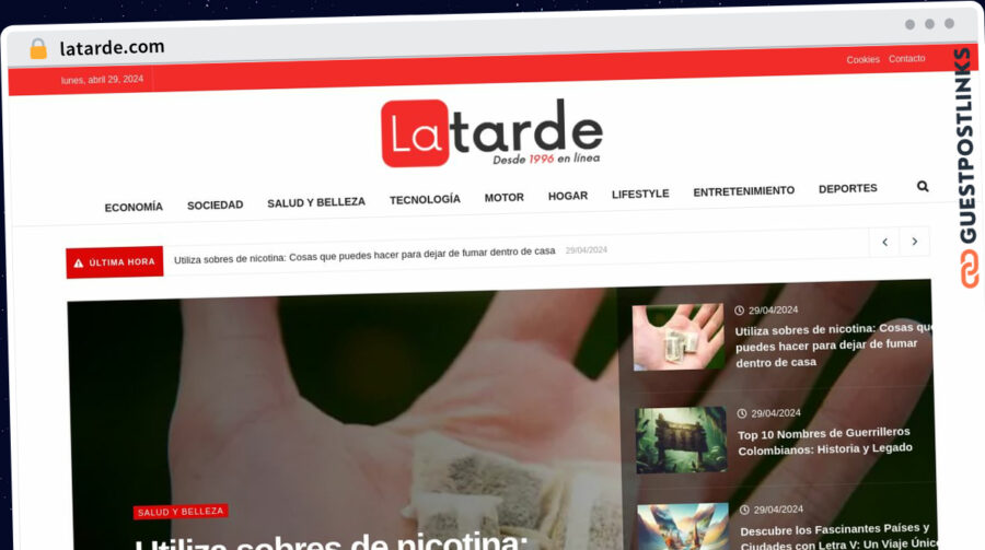 Publish Guest Post on latarde.com