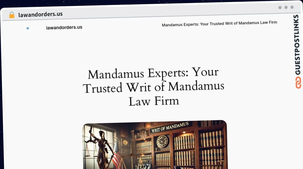 Publish Guest Post on lawandorders.us