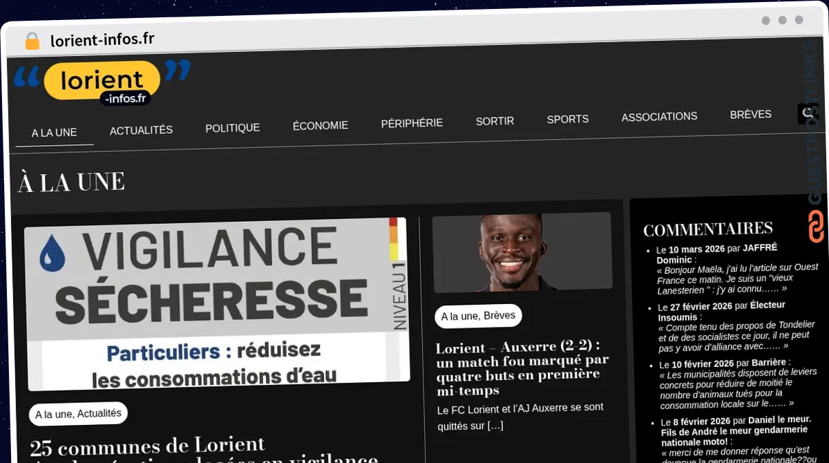 Publish Guest Post on lorient-infos.fr