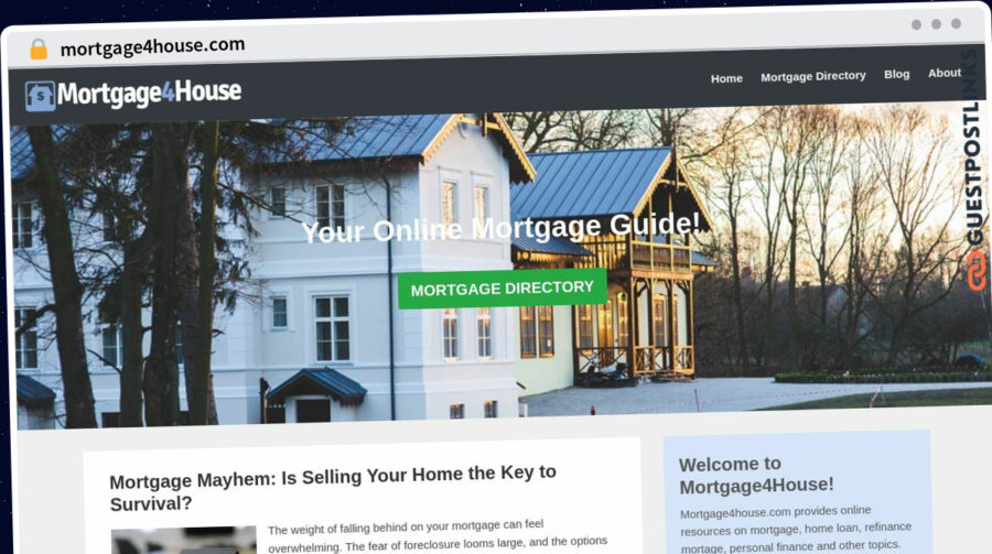 Publish Guest Post on mortgage4house.com
