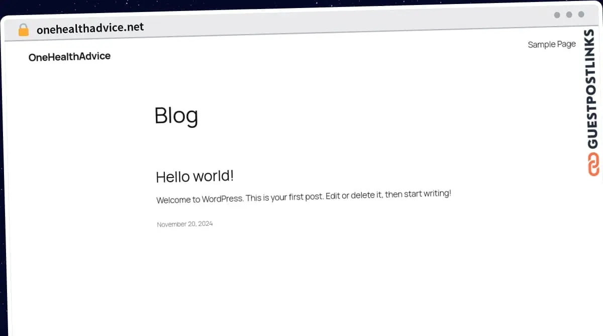 Publish Guest Post on onehealthadvice.net