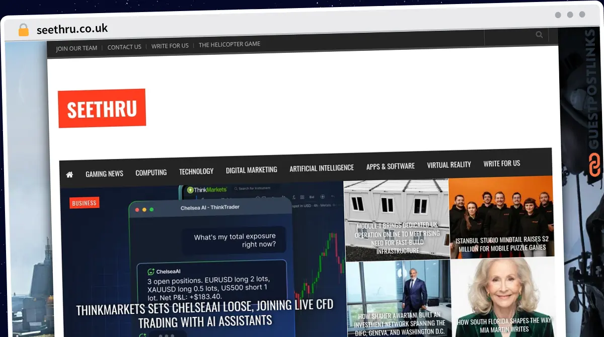 Publish Guest Post on seethru.co.uk