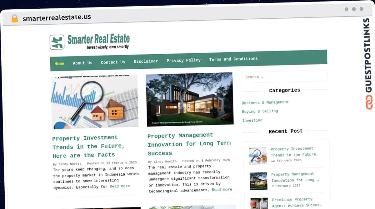Publish Guest Post on smarterrealestate.us