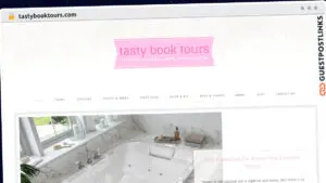Publish Guest Post on tastybooktours.com