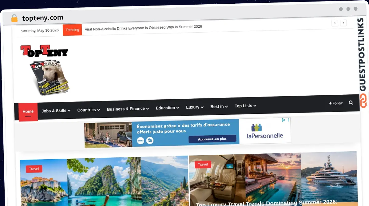 Publish Guest Post on topteny.com