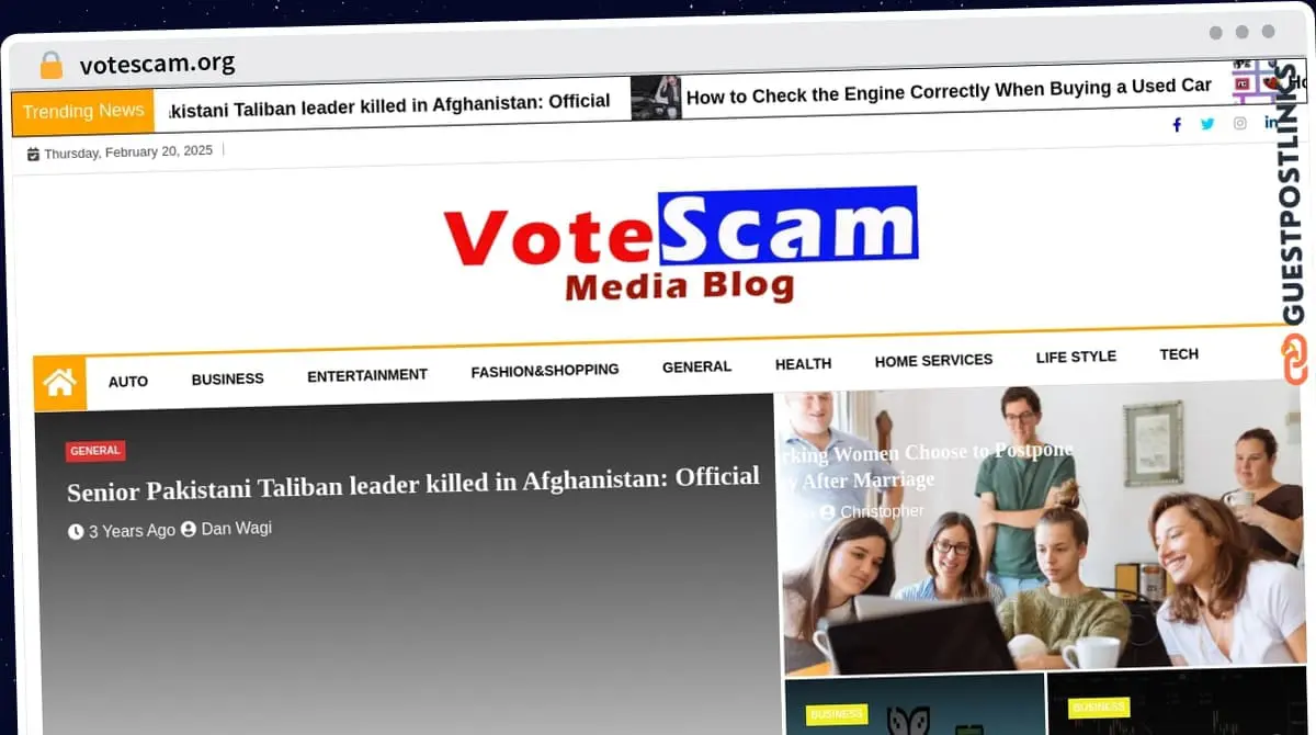Publish Guest Post on votescam.org