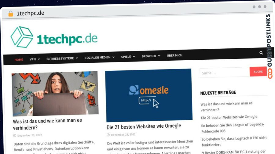 Publish Guest Post on 1techpc.de