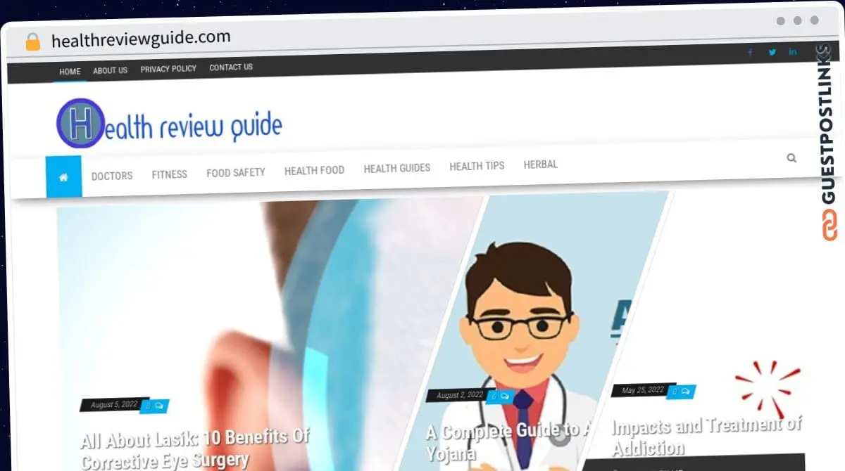 Publish Guest Post on healthreviewguide.com
