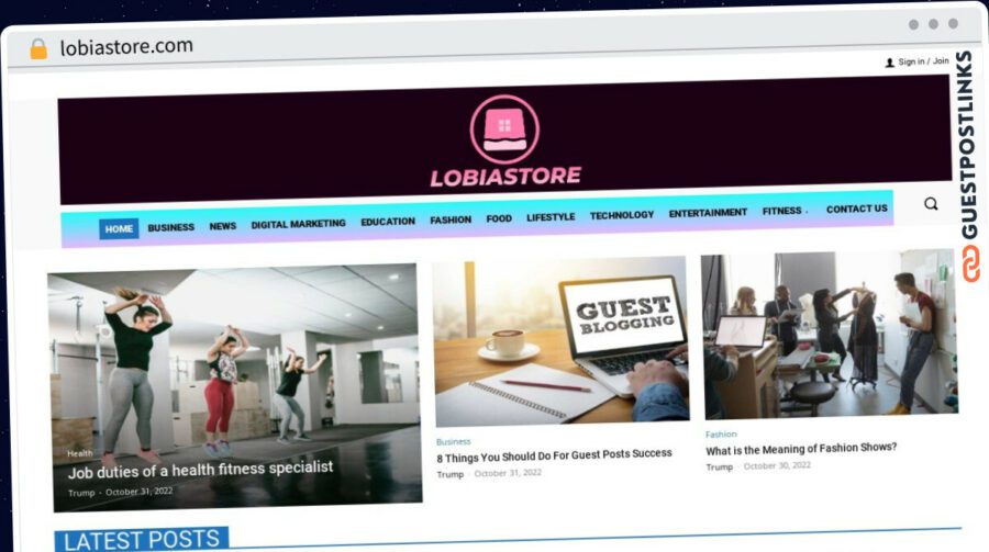 Publish Guest Post on lobiastore.com
