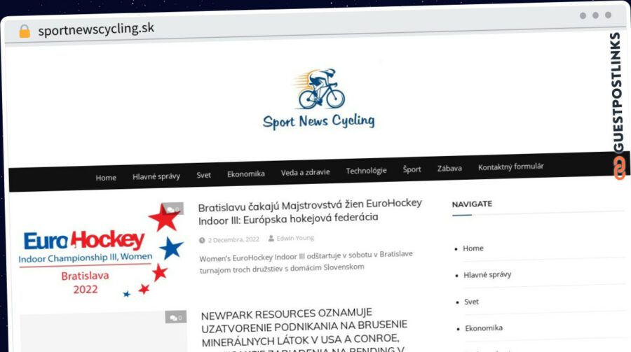 Publish Guest Post on sportnewscycling.sk