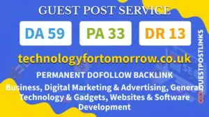 Buy Guest Post on technologyfortomorrow.co.uk