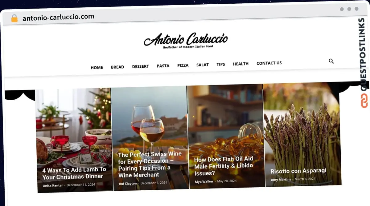 Publish Guest Post on antonio-carluccio.com
