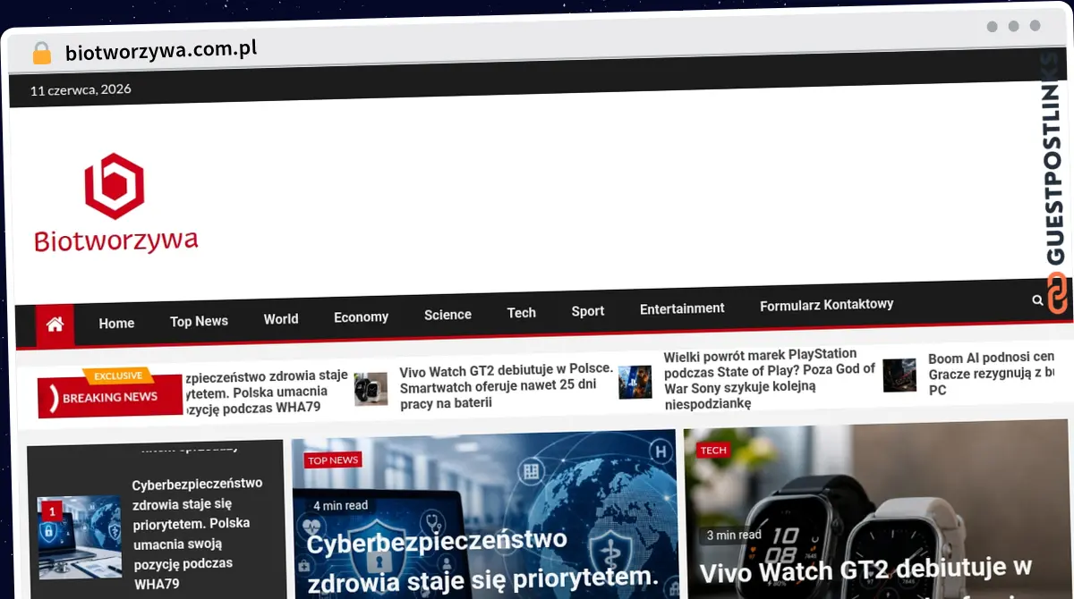 Publish Guest Post on biotworzywa.com.pl