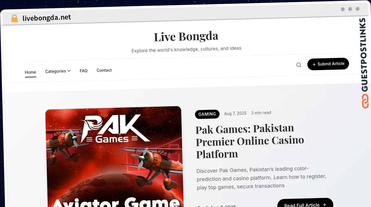 Publish Guest Post on livebongda.net