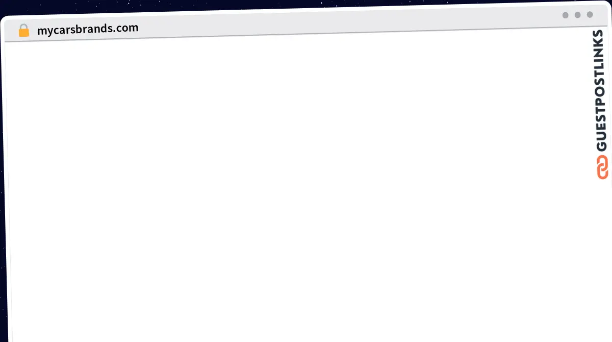 Publish Guest Post on mycarsbrands.com