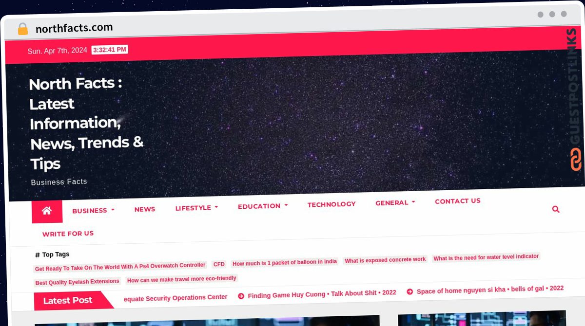 Publish Guest Post on northfacts.com