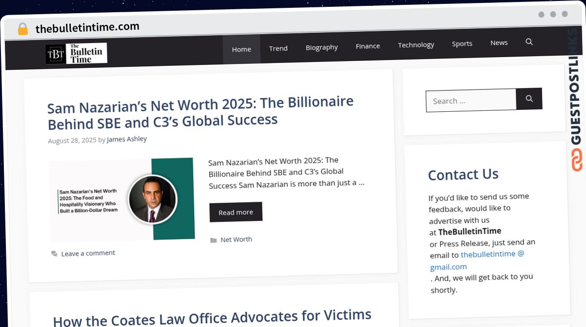 Publish Guest Post on thebulletintime.com