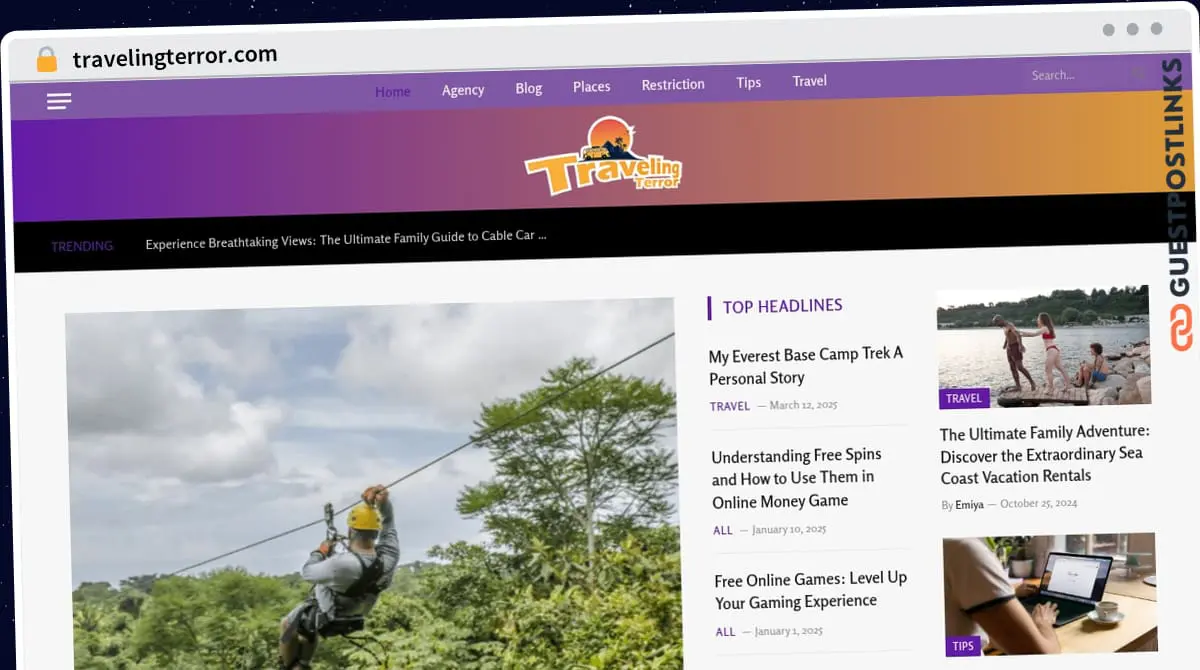 Publish Guest Post on travelingterror.com