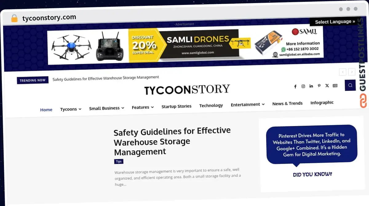 Publish Guest Post on tycoonstory.com