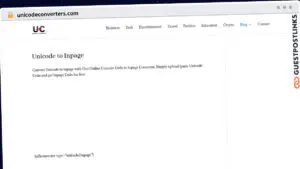 Publish Guest Post on unicodeconverters.com