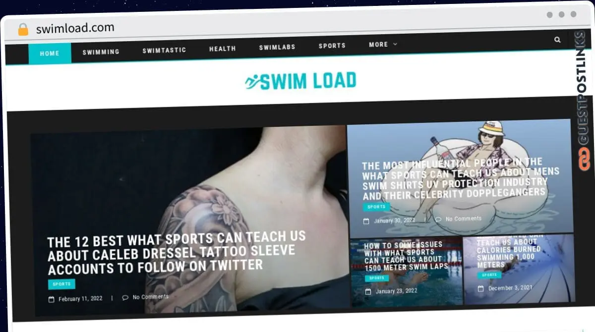 Publish Guest Post on swimload.com